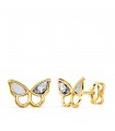 Boucles d'oreilles Jackie papillon 2 Ors 18K