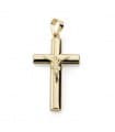 Croce Cristo canna ovale 18 Kt 27 mm