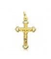 Croce Cristo diamantata 18 carati 20x14mm