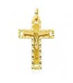 Croce Cristo diamantata 18 carati 32mm