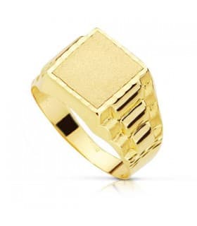 Alda Joyeros, joyería online | Sello caballero Evan 18 Ktes | anillos de oro hombre personalizados | comprar joyas on line