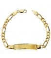 Bracciale uomo con incisione Isaac 21 cm oro 18 Kt