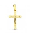 Croce Cristo traforata 18 carati 24x16mm