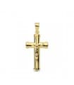 Croce Cristo liscia 18 carati 22mm