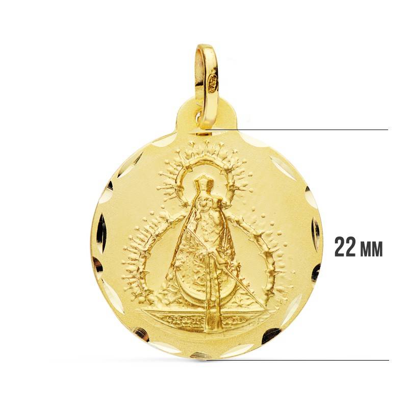 Medalla Virgen de la Cabeza 18 Ktes 22mm