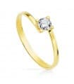 Solitario Olivia oro giallo 18 Kt