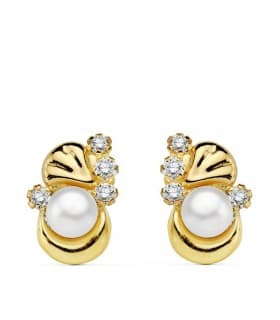 Pendientes oro amarillo Petrusca 18 Ktes