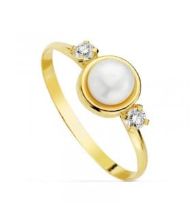 Bague or jaune Lidia 18 carats, bagues fille, bijoux en ligne.