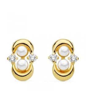 Pendientes oro amarillo Nerea 18 Ktes