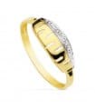 Anello oro bicolore Sansy 18 Kt