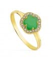 Anello Celia verde oro 18 Kt