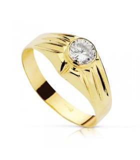 Sello mujer o cadete Alex oro 18k