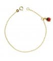 Bracciale bambini oro 18 kt Coccinella 14cm