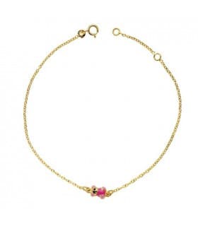 Pulsera infantil oro 18 ktes Osito