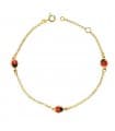 Bracciale in oro 18 carati Coccinella con smalto