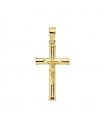 Croce con Cristo liscia oro 750 21mm