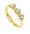 Anello trilogy Claris oro giallo 18 Kt