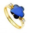 Anello oro 18 Kt Adelaide blu