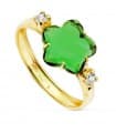 Anello oro 18 kt Adelaide verde