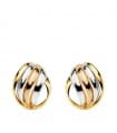 Boucles d'oreilles or tricolore Naunet 18 Carats