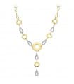 Collana oro bicolore 18 kt Circle link