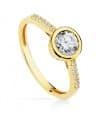 Solitaire Femme Or jaune 18k Jupiter