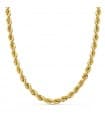 Collana maglia corda leggera oro giallo 18kt 60cm 4,8mm