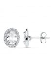 Boucles d'oreilles or blanc Alessia zircon 18 Carats