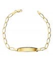 Bracciale con targhetta bambini Oro 18kt 17cm Maglia Cheval