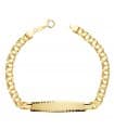 Bracciale con targhetta Comunione Oro 18 kt 18,5 cm