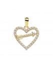 Ciondolo Love Arrow oro giallo 18kt Zirconi bianchi