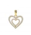 Ciondolo Love Heart oro giallo 18kt Zirconi