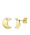 Orecchini mezza luna oro giallo 18 Kt 9 mm