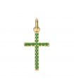 Croce zircone verde 18 carati 16mm