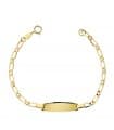 Bracciale targhetta bimbi Alternata 3 1 Oro giallo 18kt