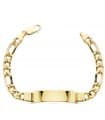 Bracciale uomo con incisione Figaro Efren oro 18kt