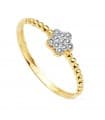 Anello Slim Palline donna due ori 18Kt Fiore