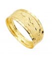 Anello da donna oro giallo 18kt fascia a stelle