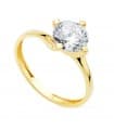 Solitario donna oro giallo 18kt Brema