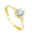 Solitario donna oro giallo 18Kt Vals