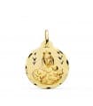 Medaglia Madonna del Carmine oro 18kt 22mm intagliata