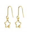 Orecchini con pendente Slim Star oro 18Kt