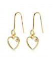 Orecchini con pendente Slim Heart Oro 18kt