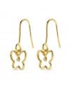 Orecchini con pendente Slim Butterfly Oro 18kt