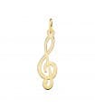 Ciondolo Chiave di violino musicale Oro giallo 18kt 21 mm