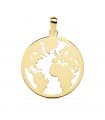 Ciondolo Flat World oro giallo 18kt 20 mm