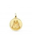 Medaglia Santa Lucia oro 18kt 18mm