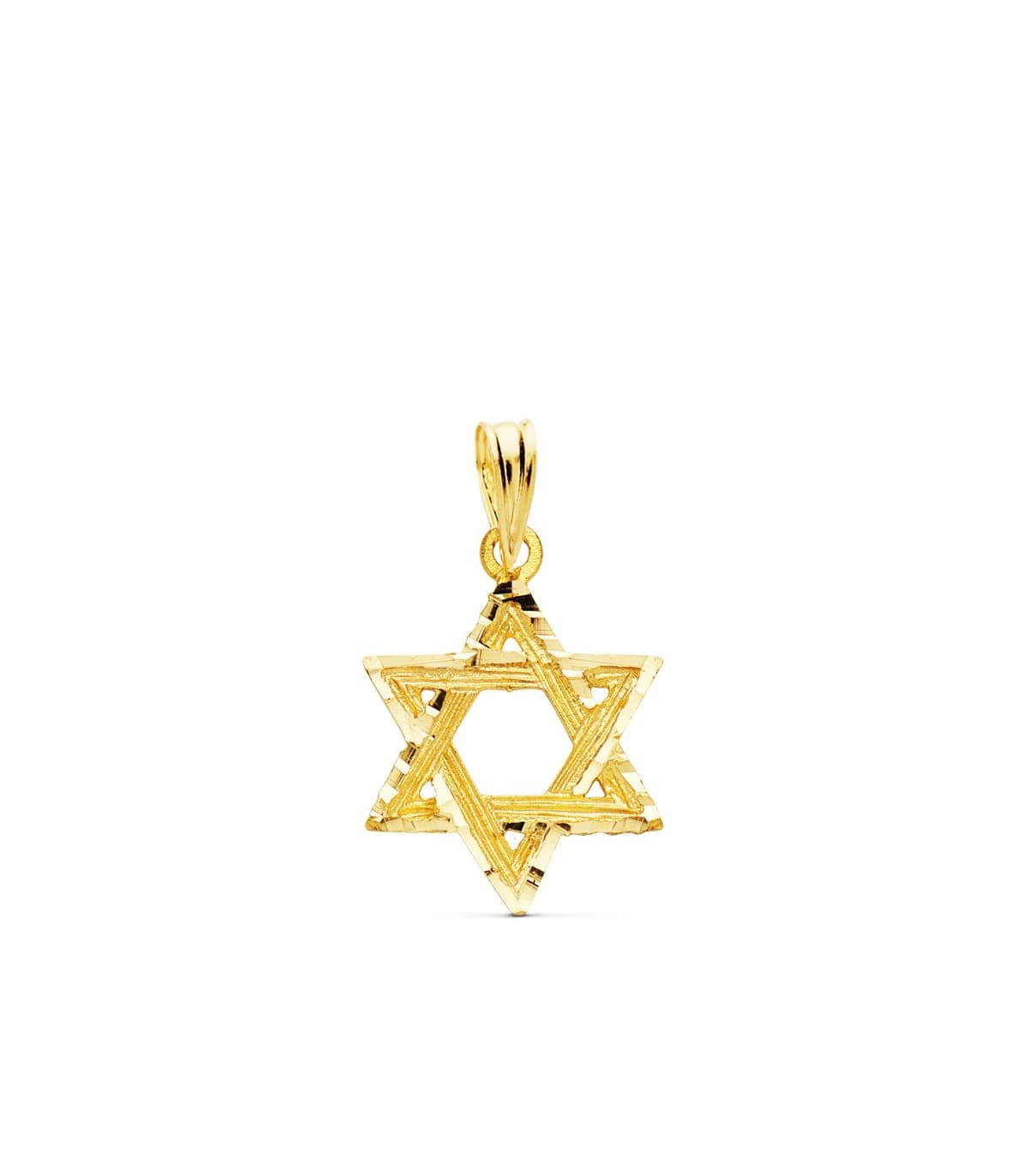 Médaille étoile de David or jaune 18 carats