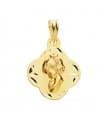 Medaglia Comunione Bambina oro giallo 18Kt 19 mm