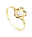 Anello bambina comunione Chloe oro 18kt Fiore